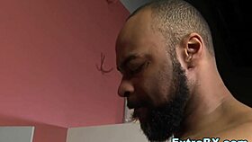 Glory hole blowjob and sex scene with detailed gay action