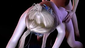 3d blonde babe encounters huge stranger for wild lesbian sex