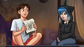 Summertime saga episode 89 features anime characters in a game scenario