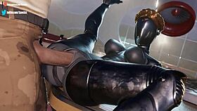 I love this doggystyle threesome with brigitte, widowmaker, mercy, pharah, and kiriko.