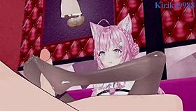 Hakui koyori and hoshimachi suisei intense creampie sex in hololive vtuber hentai