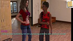 a wife and stepmother playing a game