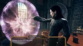 curvy anime girl in cute outfit gets huge cumshot in castle tower fucking