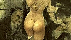 I lvoe this vintage erotic illustration with interracial anime hentai