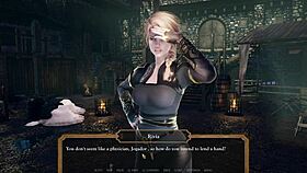 curvy anime girl in cute outfit gets huge cumshot in castle tower fucking