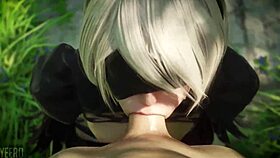 2b nier automata character in animation