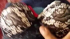 Debuting aunt's used lingerie for anal action!