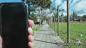 hot latina from street gets picked up for interview