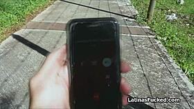 hot latina from street gets picked up for interview