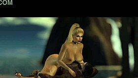 Anime hentai scene featuring Ali Lancrae and Damien Godard.