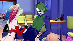 Harley Quinn's hentai adventure with blowjobs and cumshots.