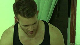 Tranny Foxxy Seduces Muscular Masseuse Jett Parker for Hard Action