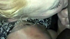 Ann sucking black dick intensely