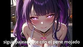 Shogun Raiden commands intense JOI and CEI in femdom anime style