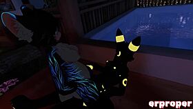 yo, vrchat vulpix gets cuckolded by umbreon and furry in wild anime scene