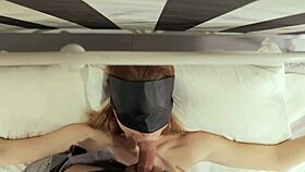 i tied up the redhead babe and gave her strong orgasm with vibrator then fucked her hard in mouth and pussy