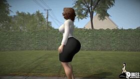 Mature big tits hentai babe meets freaky bbc for interracial 3d conquest