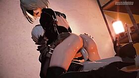 2b nier automata character in animation