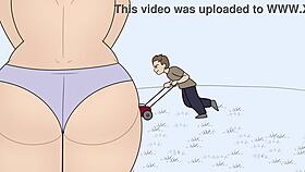 Hey, it's chore day again with the animated step mom having sex.