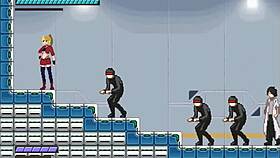 Cute blonde explores hentai sex with men in the game.