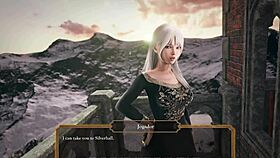 curvy anime girl in cute outfit gets huge cumshot in castle tower fucking