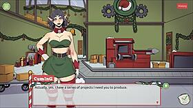 In Claus secret surprise Xmas hentai game episode 5, the femboy unleashes cum all over the Santa elf's cute face