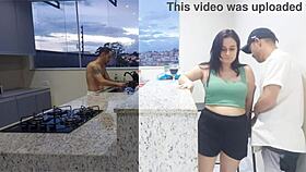 fucking hot wife in kitchen until she cums