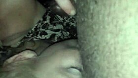 Ann sucking black dick intensely