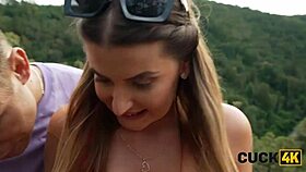 Cuck4k husband called two guys to bang his wife with big dicks outdoors.