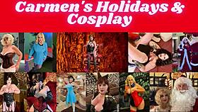 Can granny Harley Quinn handle solo deepthroat in wild costume?