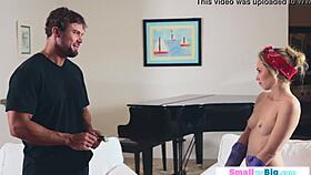 Petite Housemaid Sucks Big Cock For Cash