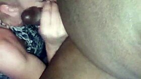 Ann sucking black dick intensely