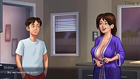 I had naughty sex with my beautiful stepmom Debbie in the kitchen, she creampied me with her big cock... oops, I mean I creampied her!