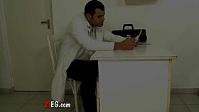 Brunette slut contrasts office fucking with doctor-patient roleplay
