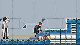 Cute blonde explores hentai sex with men in the game.