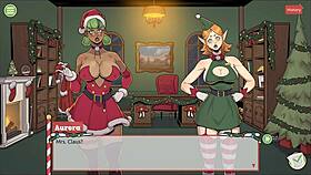In Claus secret surprise Xmas hentai game episode 5, the femboy unleashes cum all over the Santa elf's cute face