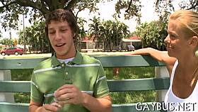 two gay studs have sex