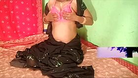 Black Sari Hard Ass Fucking with Loud Hindi Voice