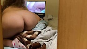 I caught my stepsister watching a gangbang video with double penetration and big asses