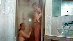 Gay Couple Enjoys Wet Shower Sex with Blowjob and Fucking Featuring Monster Cock