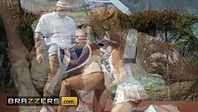 phoenix marie & kelsi monroe compete for tennis instructor's cock but share it in titty fuck 😏