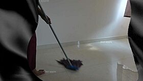 Tamil maid Sreelatha sucks owner dick while wife is away.