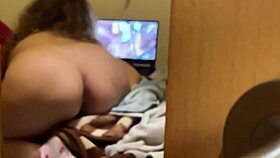 I caught my stepsister watching a gangbang video with double penetration and big asses