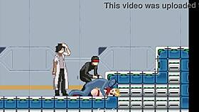 Cute blonde explores hentai sex with men in the game.