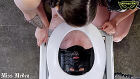 Two Students Use The Toilet Extensively