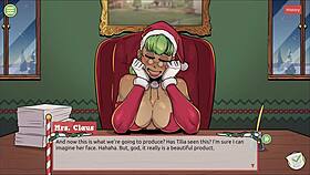 In Claus secret surprise Xmas hentai game episode 5, the femboy unleashes cum all over the Santa elf's cute face