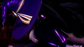 Genshin Impact Mona Gets Intense Boobjob And Fucking