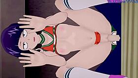 tsuyu asui and kyoka jiro and izuku midoriya intense sex - my hero academia hentai