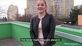 Public Agent catches innocent ginger girl for car bonnet banging.