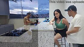 fucking hot wife in kitchen until she cums